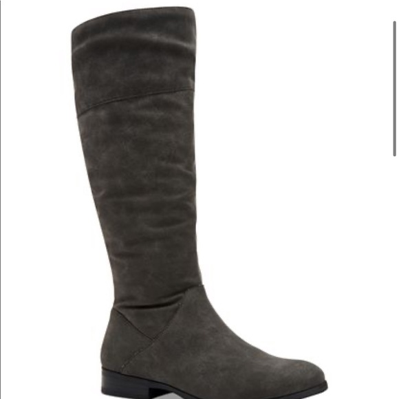 Style & Co Kelimae Wide-Calf Scrunched Boots Gray - Picture 6 of 8